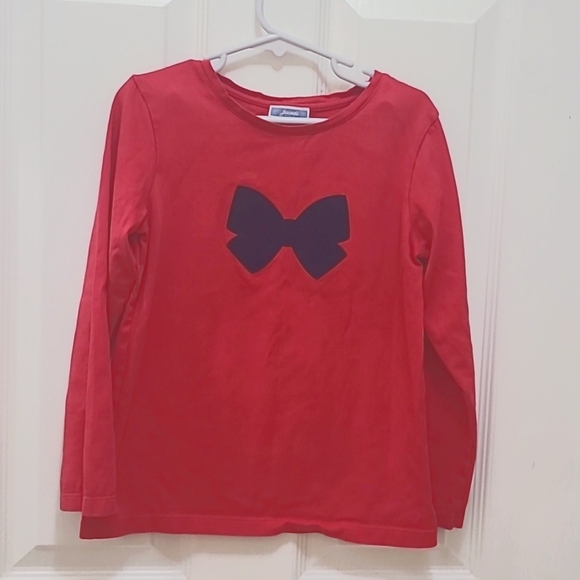 Jacadi- Paris Fancy Red Longsleeves Top for a Girl Size 8A. - Picture 1 of 6
